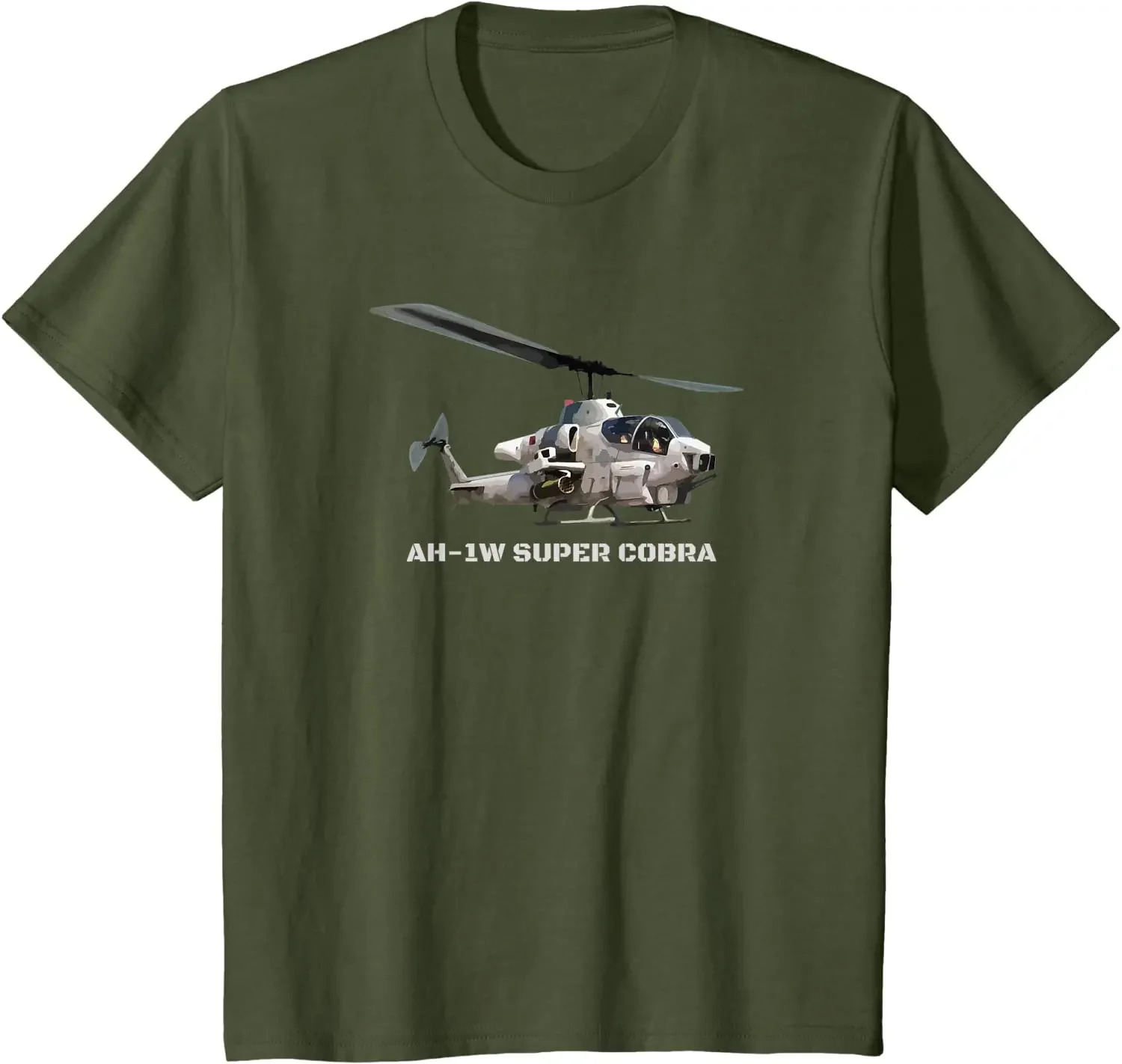 AH-1 Super Cobra Combat Attack Helicopter Gunship T-Shirt 100% Cotton O-Neck Summer Short Sleeve Casual Mens T-shirt Size S-3XL