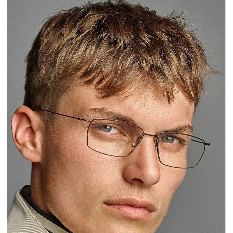 Pure Titanium Glasses Frame Men Women Eyewear Frames Eyeglassess Square Business Classic Design Screwless Denmark Brand