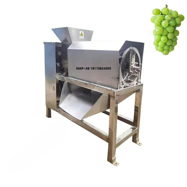 Stainless Steel Grape Stem Remover Commercial Grape Wine Processing Machine Grape Destemmer De-Stalker Crusher 3-5t/h