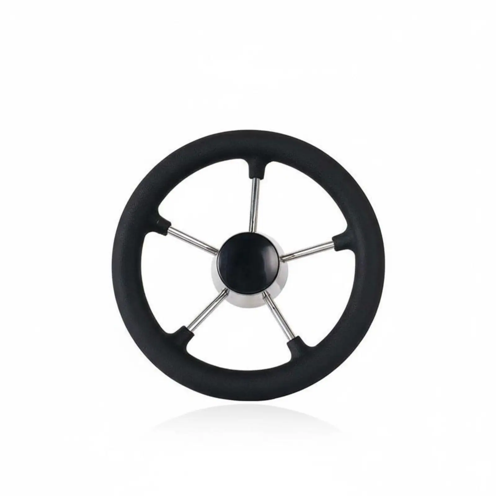 Marine Yacht Steering Wheel 316 Stainless Steel Boat Wheel with PU Foam Grip for Saltwater Vessels Fishing Boats