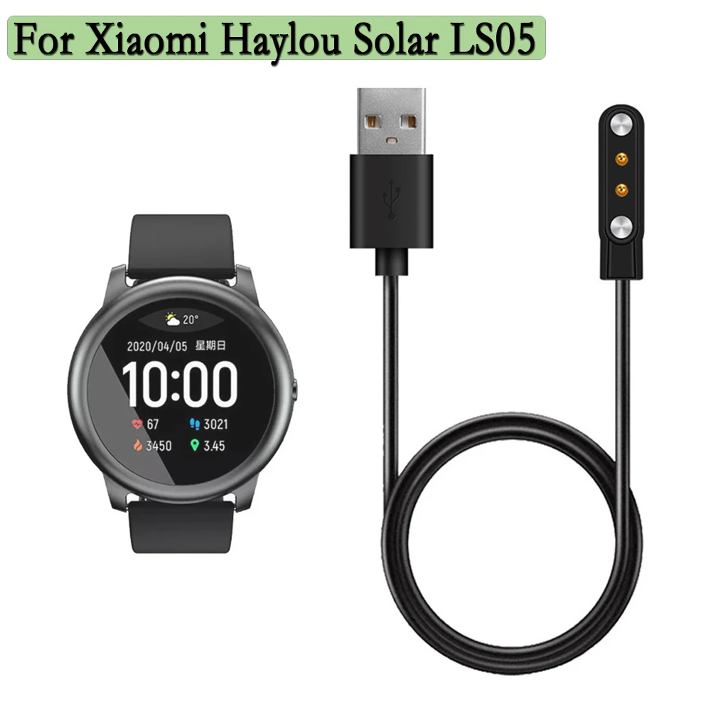 Charger For Xiaomi Haylou Solar LS05 USB Charge Cable 100cm Charging Data Power Adapter Watch Accessories