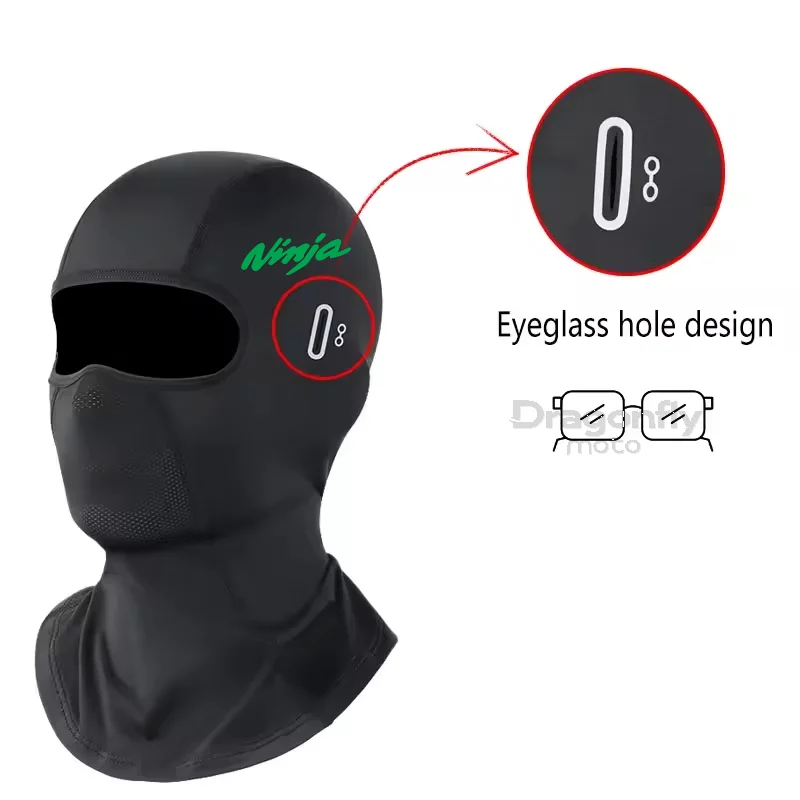

For Kawasaki Ninja 400 650 300 250 250R Ninja H2 ZX14R ZX10R ZX6R Cycling Cap Summer Cooling Motorcycle Balaclava Hats Sun