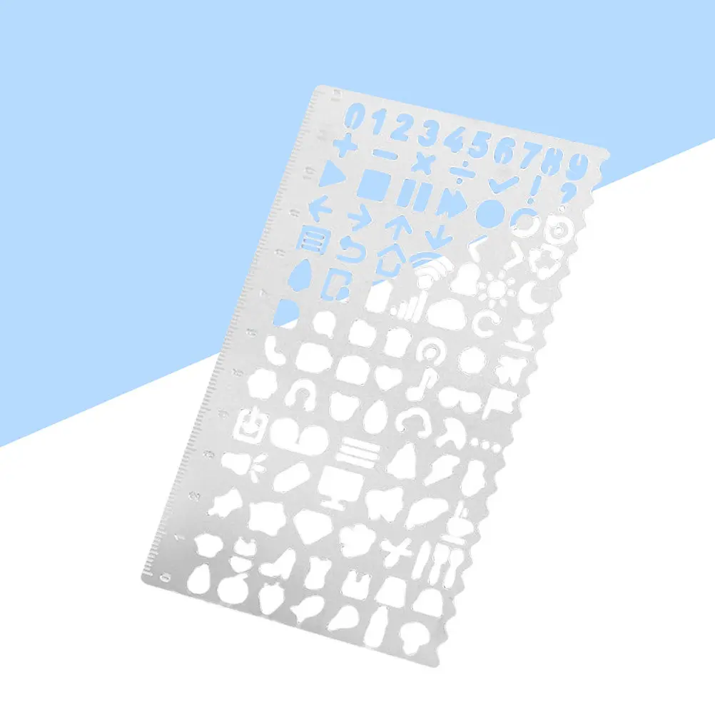 Paper Drawing Art Painting Craft Stencils Halloween Christmas New Year Bookmark Ruler Journaling Stencil Ruler For Students