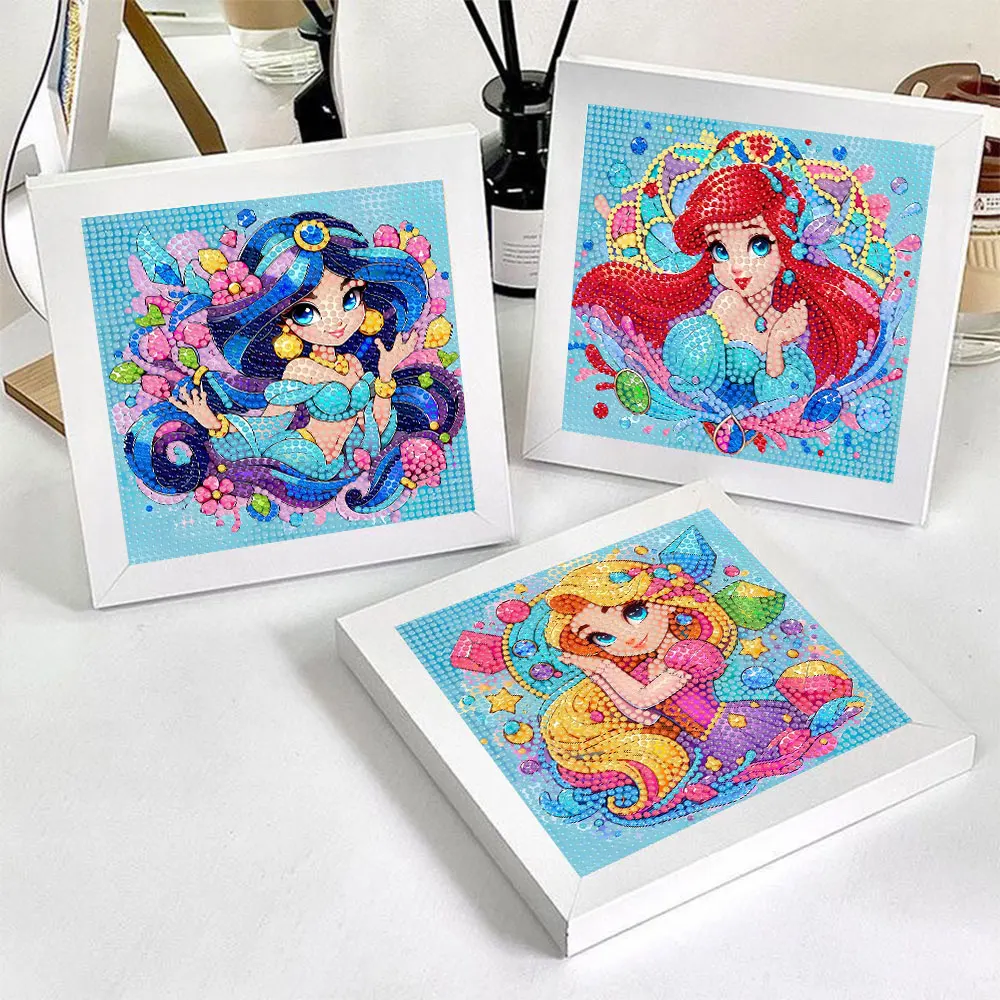 ديزني الماس اللوحة الجديدة 2025 الأميرة إلسا ريبونزيل كامل الماس الفسيفساء الفن 5D DIY عبر عدة خياطة ديكور المنزل مع الإطار #2