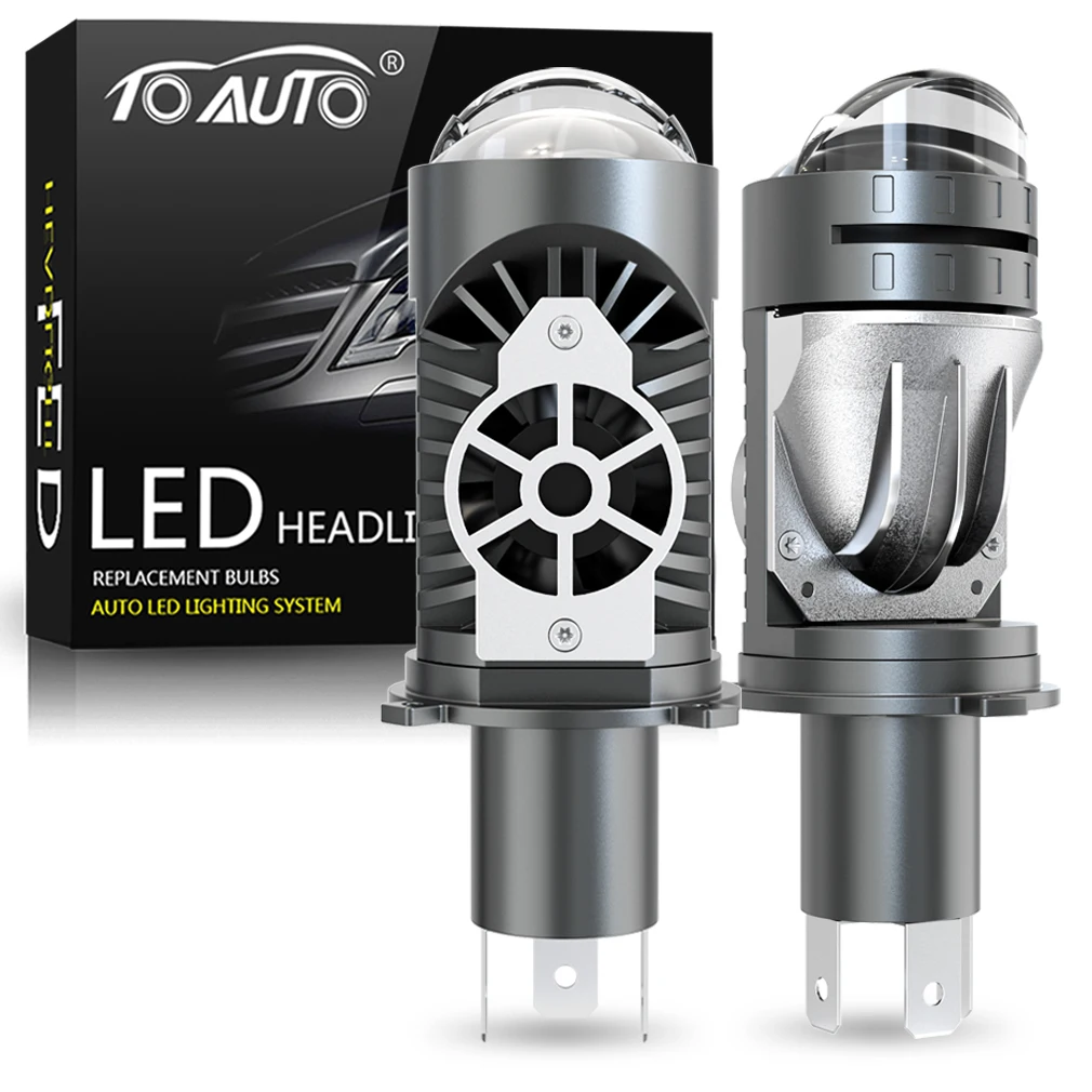 

TOAUTO H4 LED Headlight Dualvision Projector Lens Canbus 30000LM 200W LED Light Hi/Low Light Apply to Car&Motorcycle 12V 24V