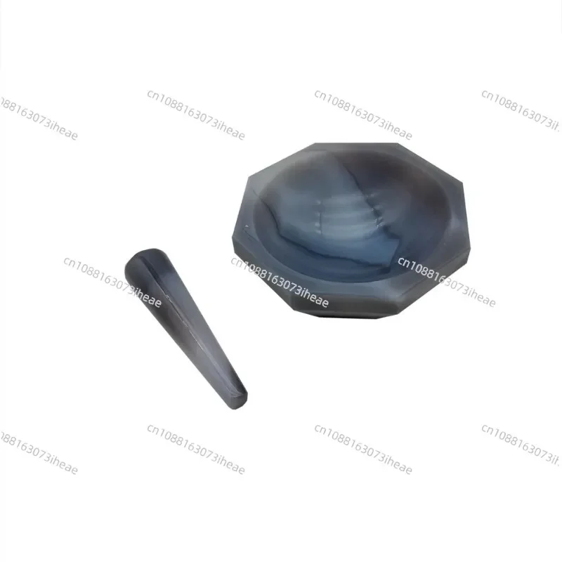 30-200mm Natural Agate Mortar & Pestle Set -Grinding Tools (Multiple Sizes Available)