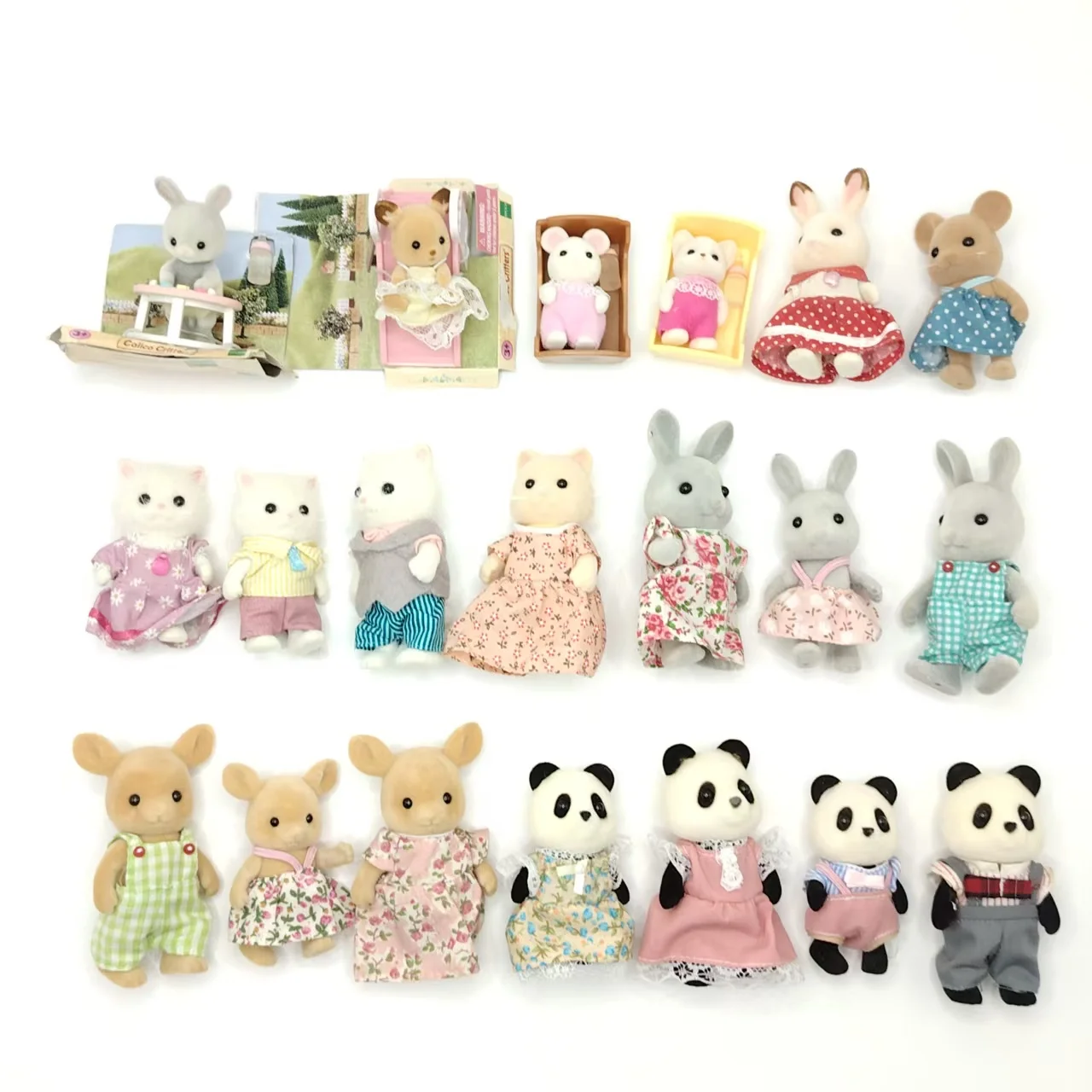 1 unidade Bonecos de Animais Originais, Novos, Fofos, Figuras de Ação de Família da Floresta Anime, Brinquedo para Casa de Bonecas, Presentes para Meninas