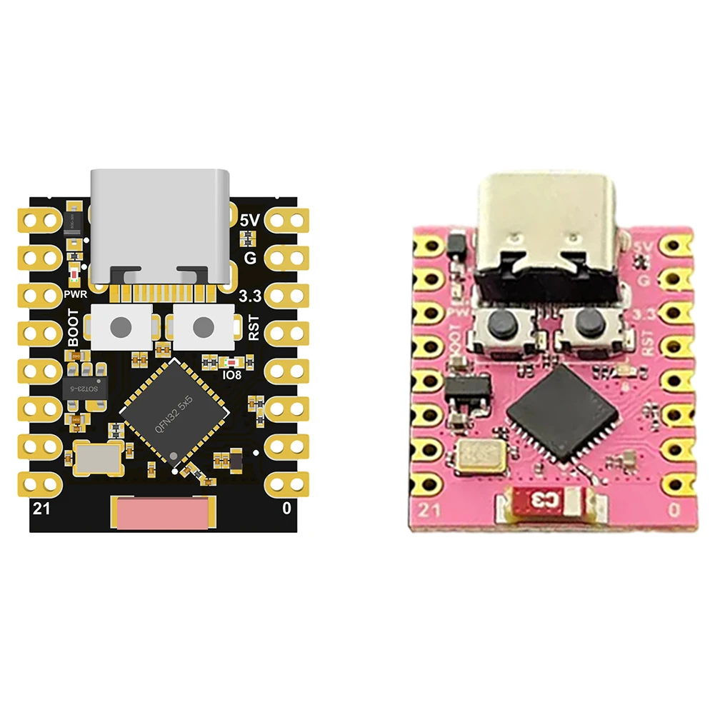 ESP32-C3 WiFi Bluetooth Development Board 3.3-6V Power Supply Low Power ESP32 Super Mini Electronics Programmable Project Boards