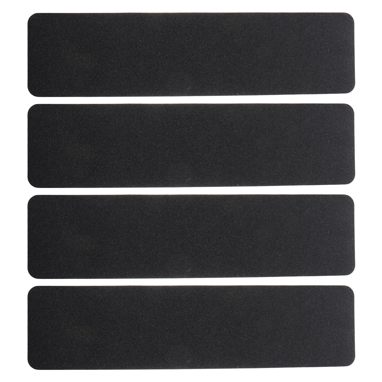 

4 Pcs Anti-slip Strip Stair Treads Black Anti-Skid Strips for Indoor Clear Tape Fixture Pre-Cut Grip Pvc Fall outside Decor