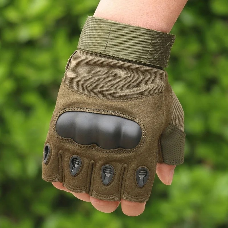 Tactical Gloves For Men Outdoor Cut Resistant Mittens Camouflage  Sports GlovesShooting Airsoft Combat Half Finger Gloves DT13
