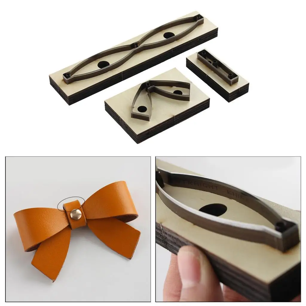 

Leather Cutting Dies Bowknot Mold Craft Tool Set for DIY Bag Wallet Leathercraft Supplies