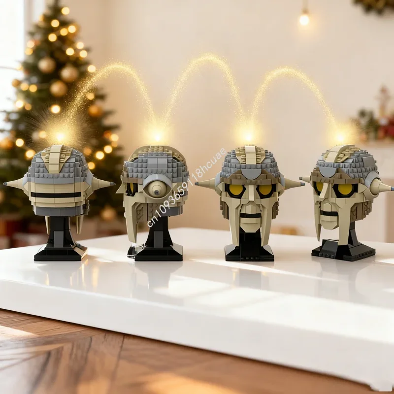 

635pcs MOC Huyang Head Helmet Collection Model Building Blocks Toys Architecture DIY Idea Education Christmas Gift Birthday