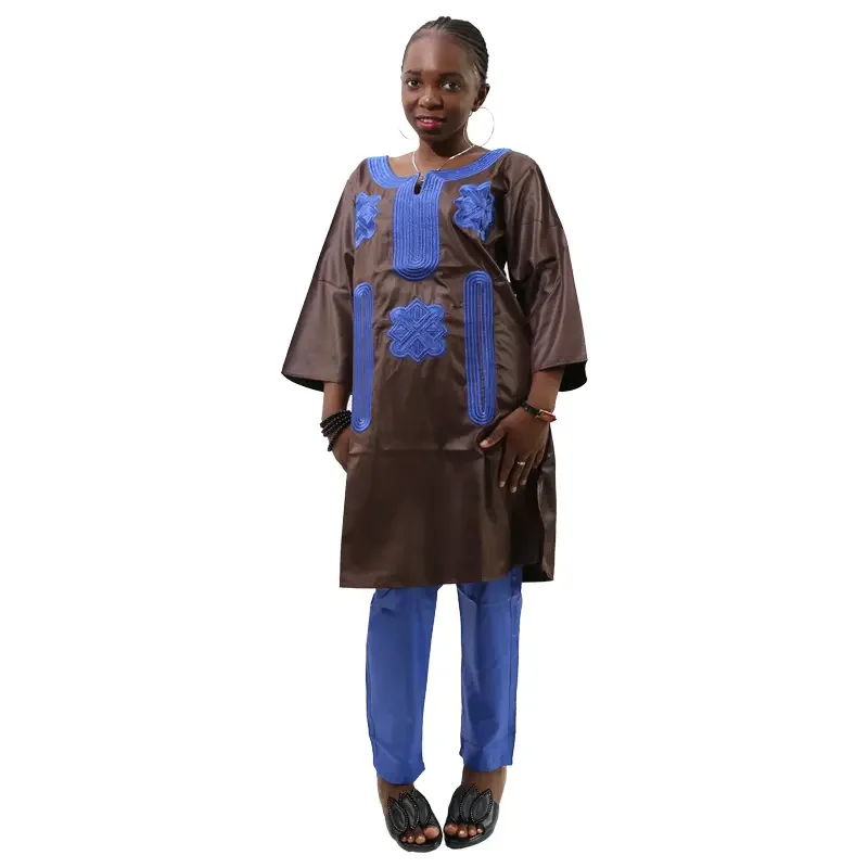 African Clothes Women Elegant Fashion Attire Daily Leisure Top And Pant Sets Turkey Outfits Plus Size Ladies Clothing