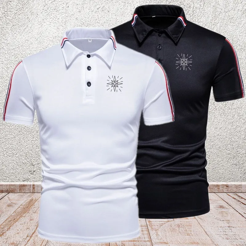 2024 Summer Casual Men\'s Short sleeved Sports Top Fashion Summer Short sleeved Polo Shirt