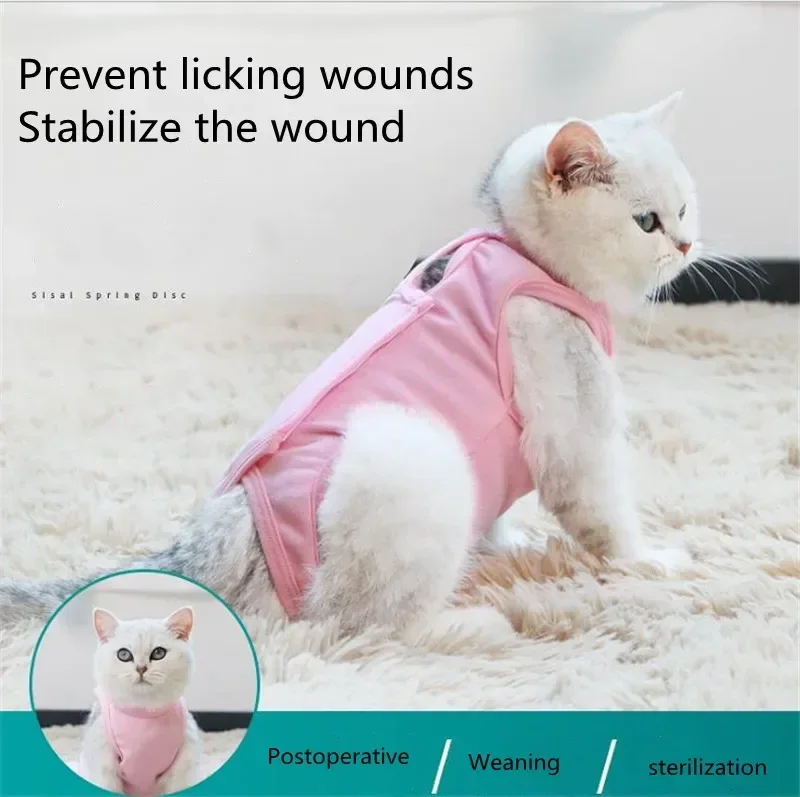 Pet Breathable Recovery Cloth Cat Dog Medicine Prevent Lick After Surgery Wear Four-legged Weaning Recovery Suit