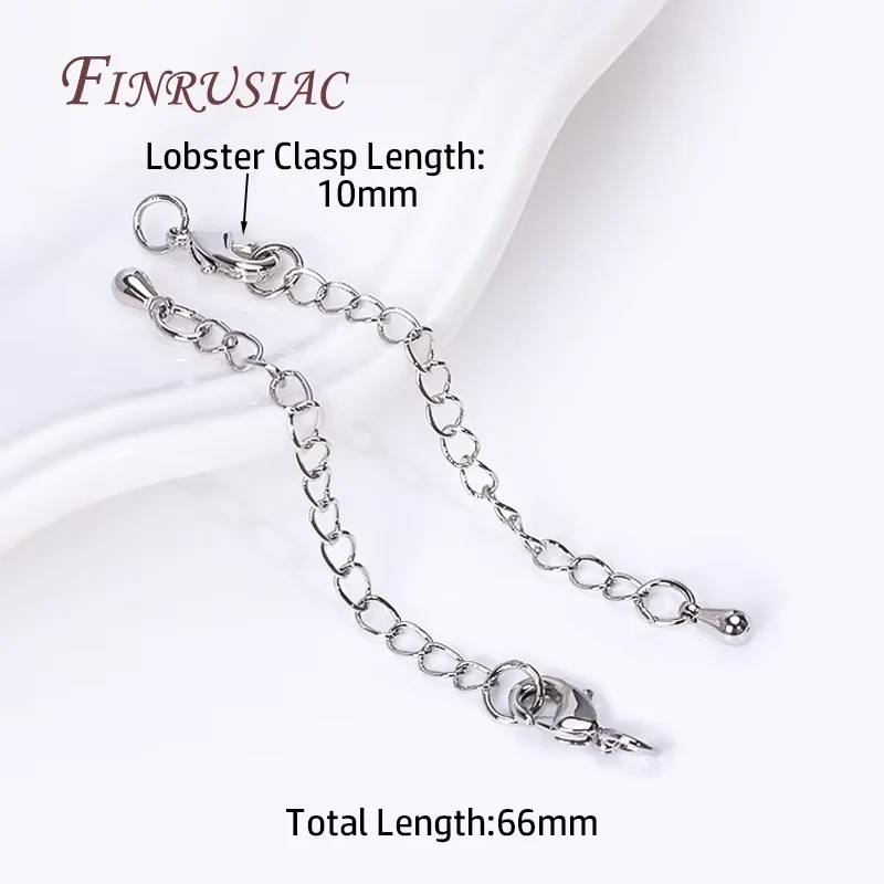 18K Vergulde 6CM Verlengketting Voor Sieraden Maken DIY Accessoires, Staartketting Met Kreeft Sluitingen Connectors Voor Armbanden