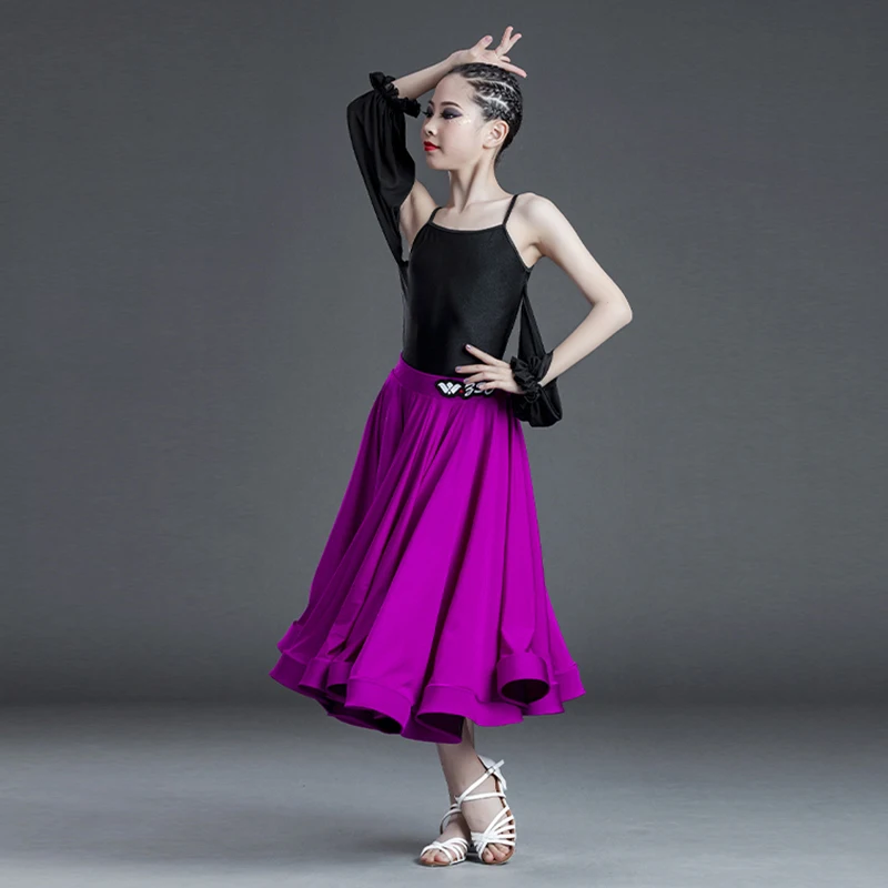 Ballroom Dance Dress For Girls Waltz Dancing Performance Stage Costume Standard Competition Clothing Tango Dancer Outfits 5675