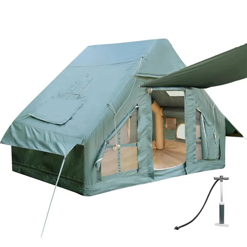 Professional Factory Wholesale Custom Logo Outdoor Light Inflatable Camping Tent Rainproof Family Air Tent