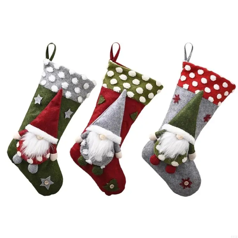 

B95F Christmas Stockings Xmases Stockings Fireplaces Hanging Xmases Home Decorations