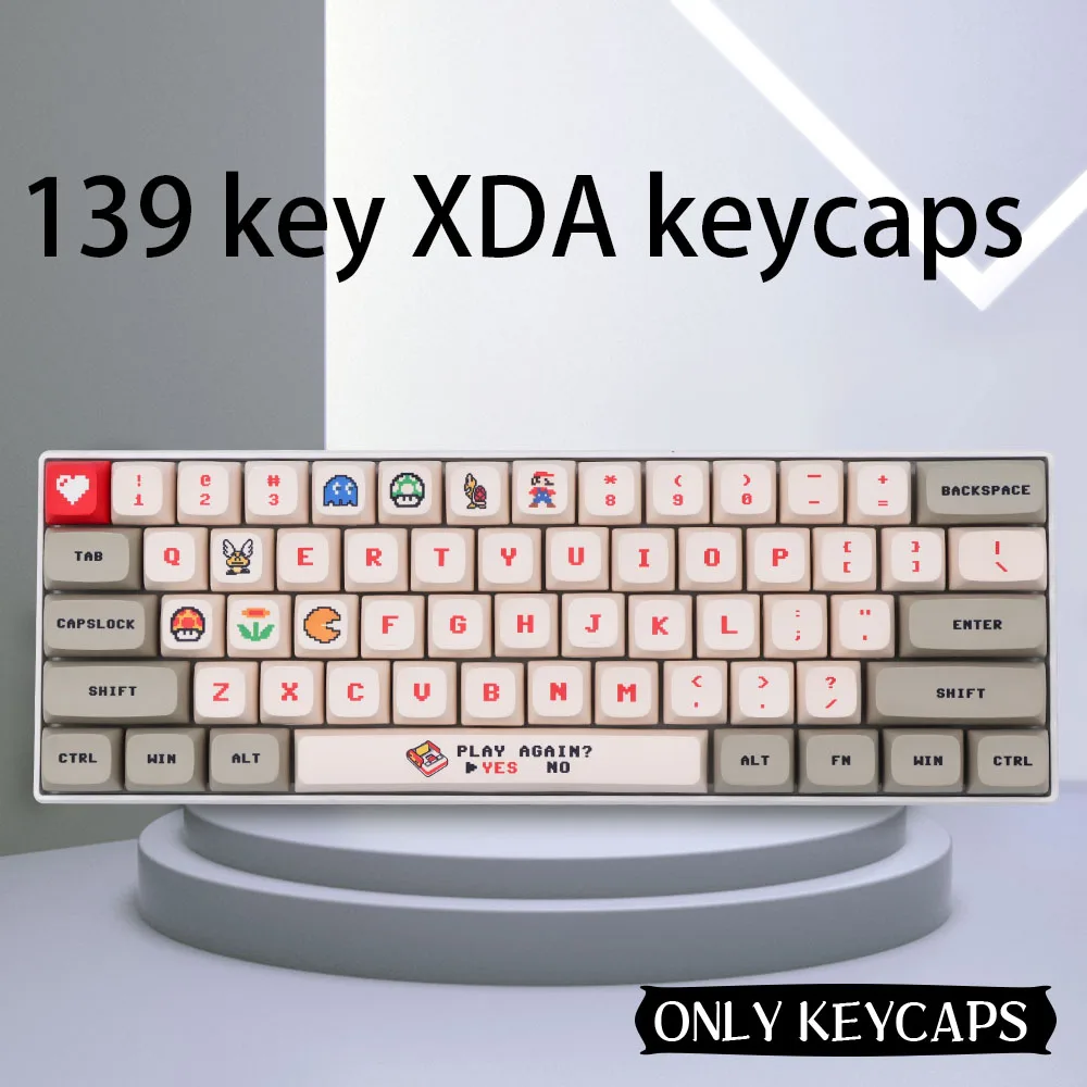 

139Keys PBT Keycap XDA Profile DYE-SUB English Personalized Keycaps For Cherry MX Switch gaming Mechanical Keyboard
