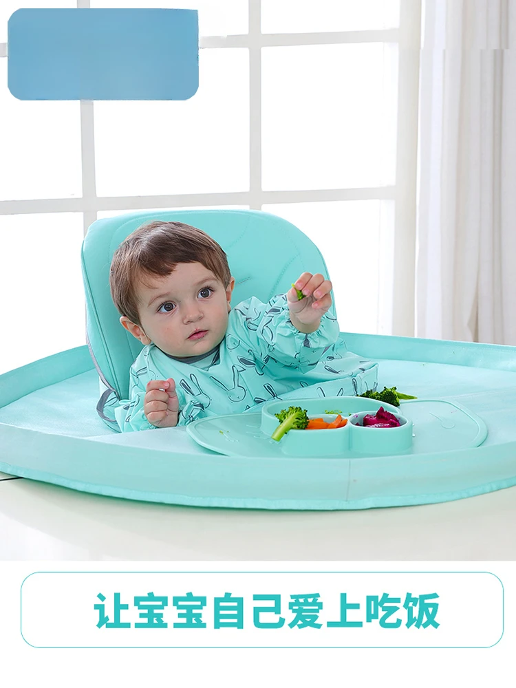 Self feeding Baby Eating Anti Dirt Tool Dining Chair Children\'s Meal Bag Cover Waterproof bib tray