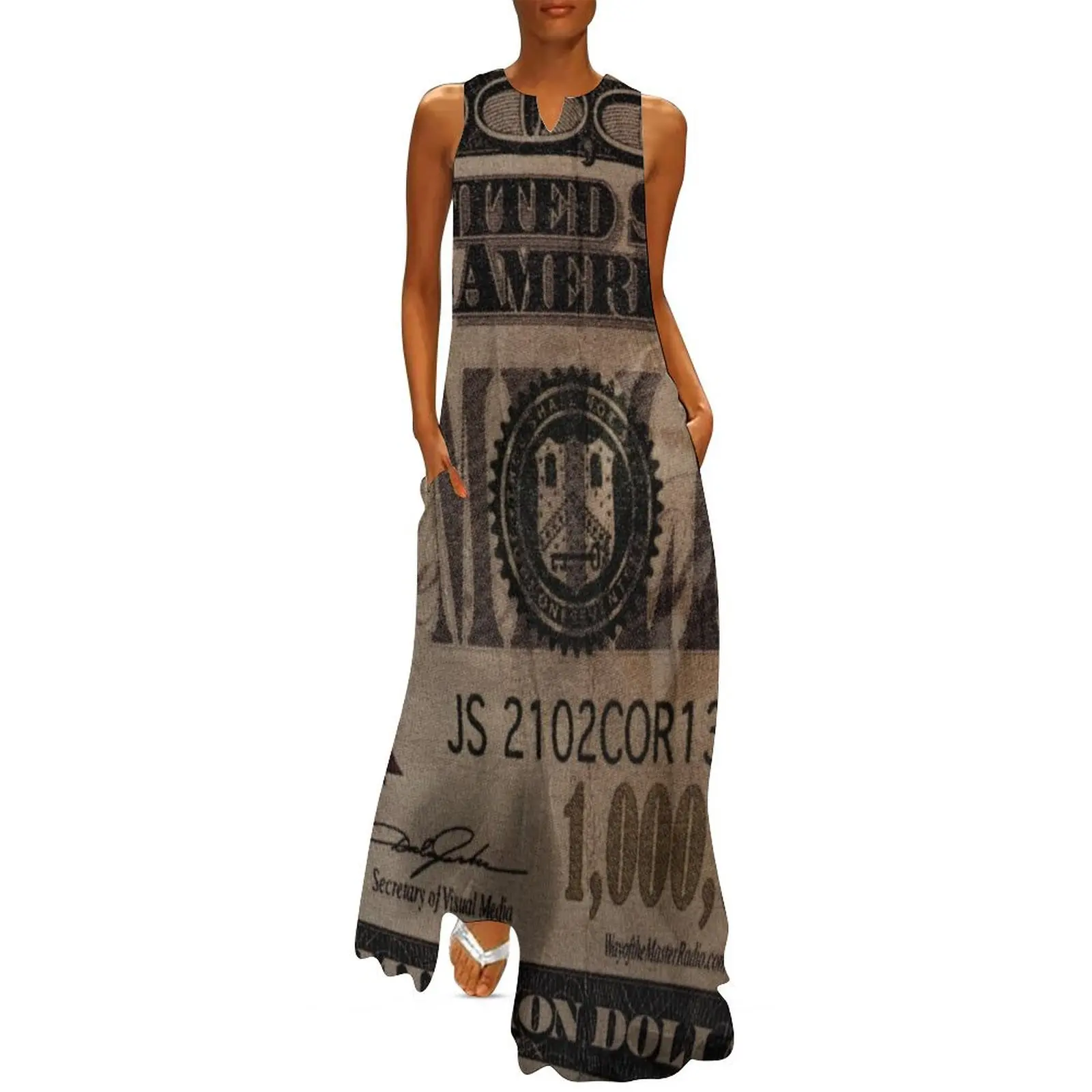 1 million dollar bill Long Dress dresses with long sleeves summer clothes Evening dresses