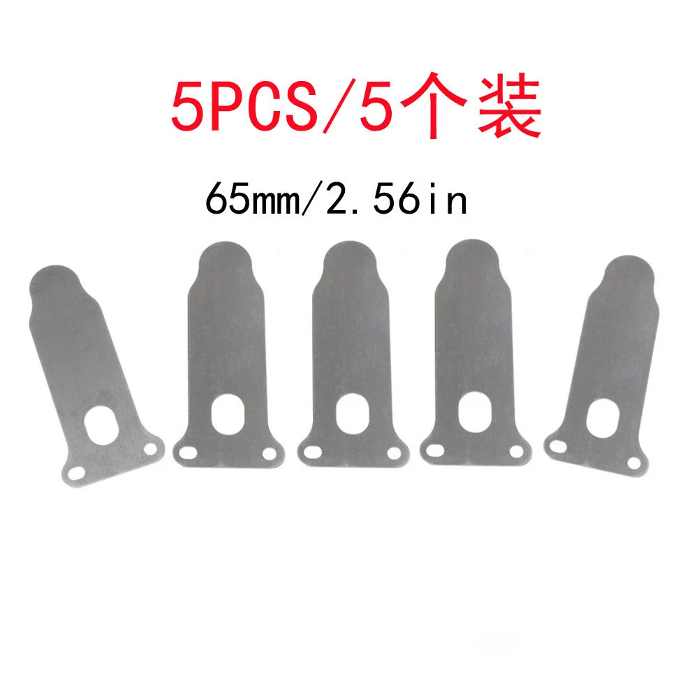 5-Pack Air Compressor Valve Plate Accessories Set 65mm Long Valve Plate Tongue Shape Metal Valve Plate Air Pressure