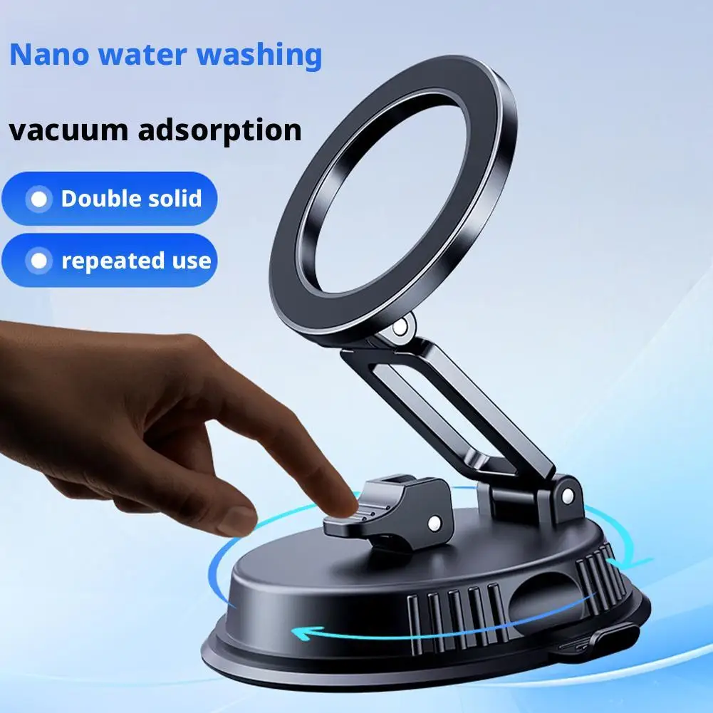 

New 360 Degree Rotation Magnetic Car Phone Holder Strong Vacuum Suction Cup Car Stand Phone E3J1