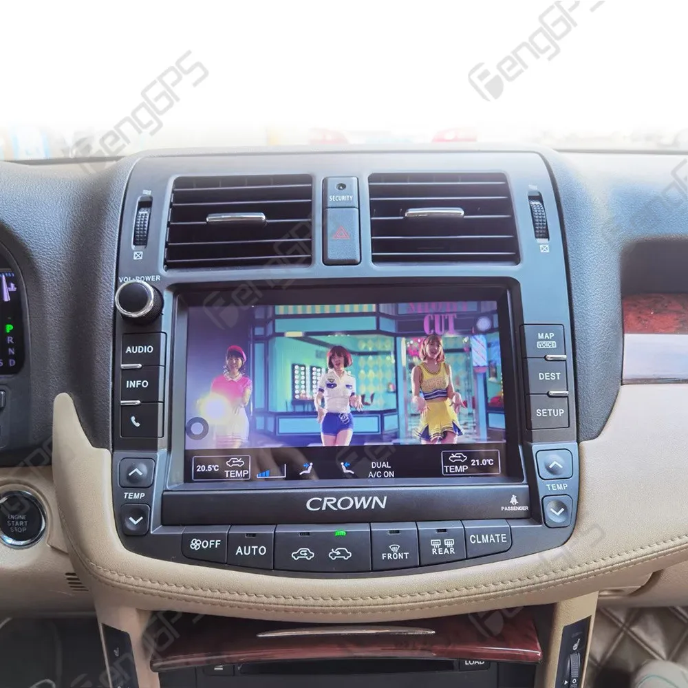 9 Inch Android 13 Car Radio CarPlay For Toyota Crown Touch 13th Generation Screen Multimedia Player GPS Navigation Head Unit DSP