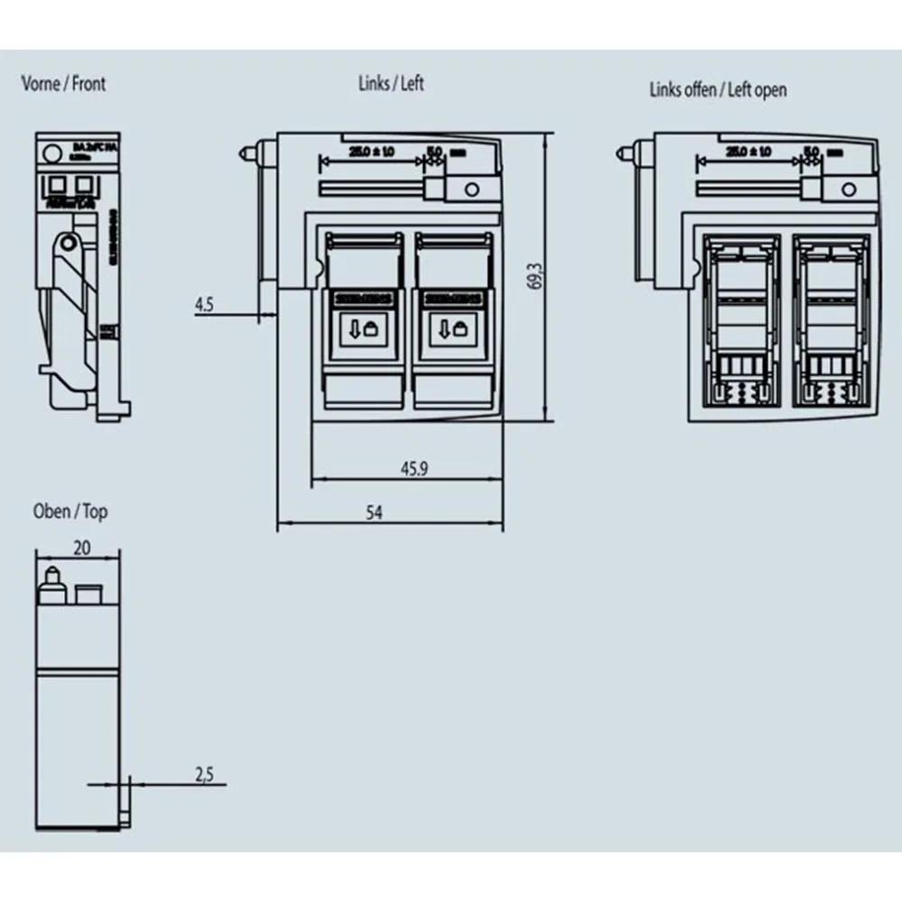 Hy-Tech ET200SP HA BA 2XFC Fast Connect Bus Adapter für PROFINET Industrial Automation 6DL1193-6AF00-0AA0