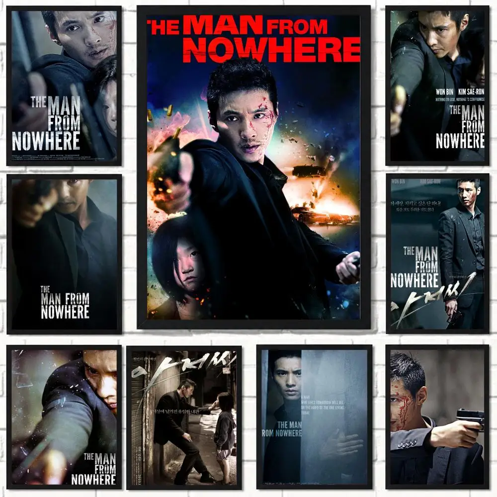 classic movie T-The Man from Nowhere-E Poster Self Adhesive Wall Decor for Modern Home Cafe Office and Bar