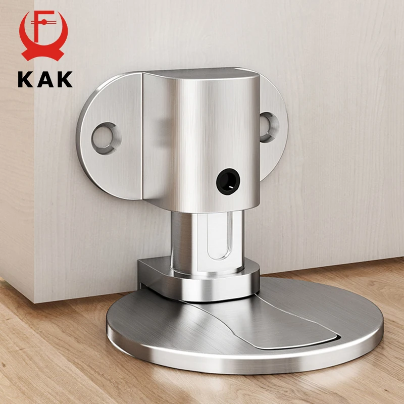 KAK Adjustable Door Stop Punch-free Magnetic Door Stopper Zinc Alloy Anti-collision Door Holder Hidden Doorstop Door Hardware