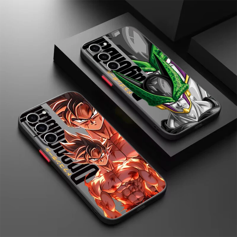 D-Dragon Ball Goku Fashion Frosted Translucent For Samsung Note 20 A35 A03 A54 A35 A22 A34 A14 A24 A04 A55 5G Back Phone Case