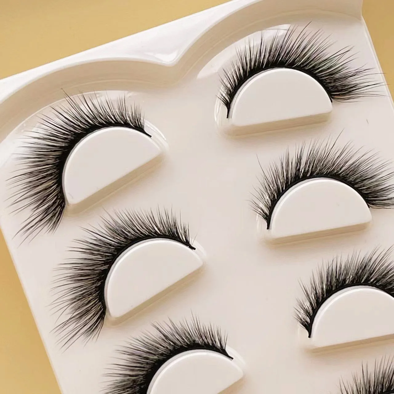 Faux Mink Lash ปีก Faux Eyelashes ขนตายาวสำหรับ Eyelash Extension Eye End ยาวสำหรับ Foxy ตาเซ็กซี่ Eye แต่งหน้า