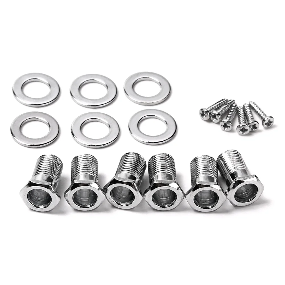 

6Pcs Sealed Electric Guitar Tuning Pegs Machine Heads 3l3r Strong Metal Endurance Ferrules Bushings Screws Included Easy Install