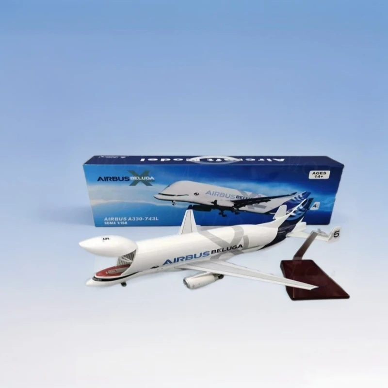 

42CM Super Beluga A300-600ST Model Plane 1:150 Scale Simulation Aircraft Model Airlines Resin Transport toy planes for kids