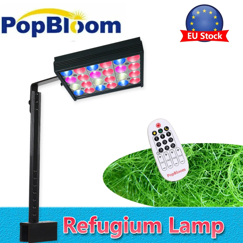 

PopBloom Aquarium Led Light 30W,Dimmable Full Spectrum Refugium Lamp For Seaweed Filter / Refuge Algae Marine Aquarium Shannon16