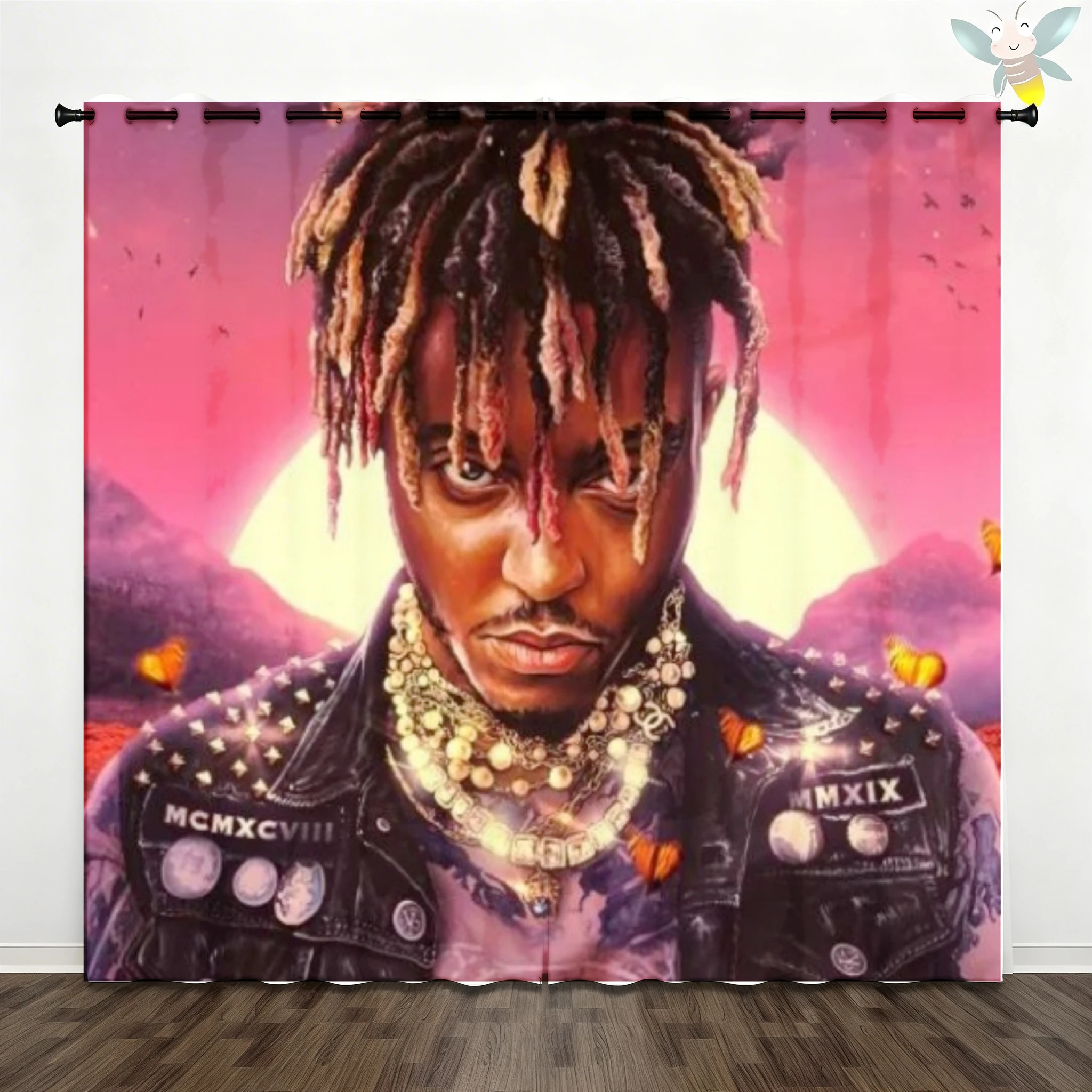 Legends Never Die-Juice Wrld Blackout Curtains Insulated Curtains Bedroom Living Room Balcony 2PCS Total Privacy Decoration
