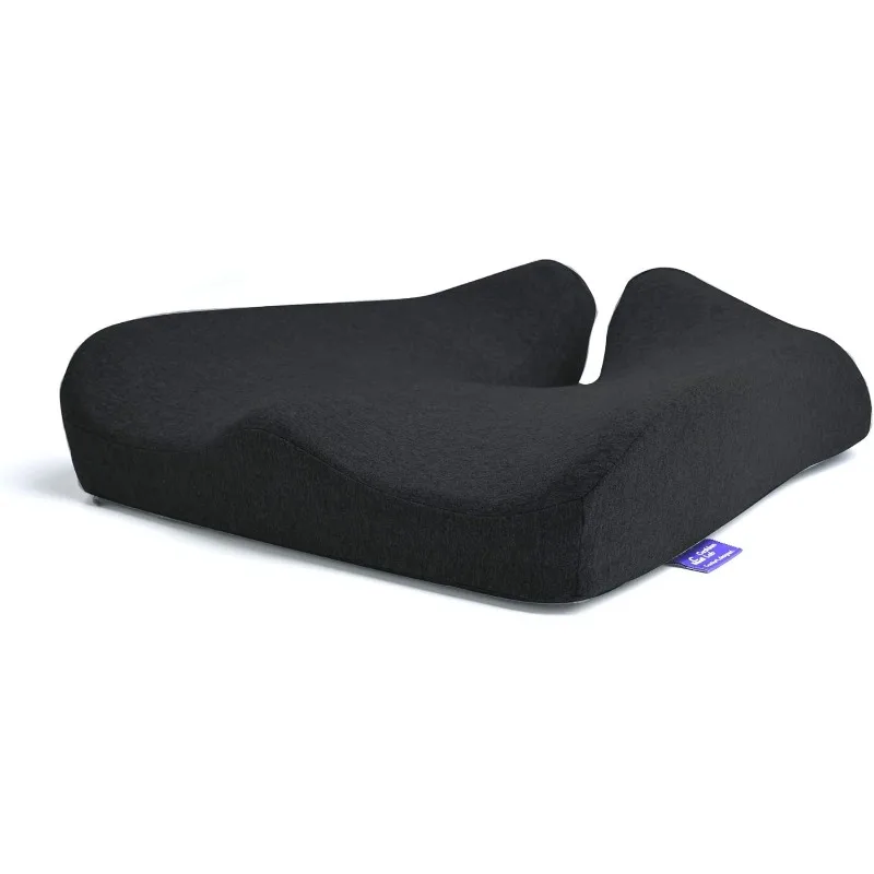 Patented Pressure Relief Seat Cushion for Long Sitting Hours on Office & Home Chair - Extra-Dense Memory Foam