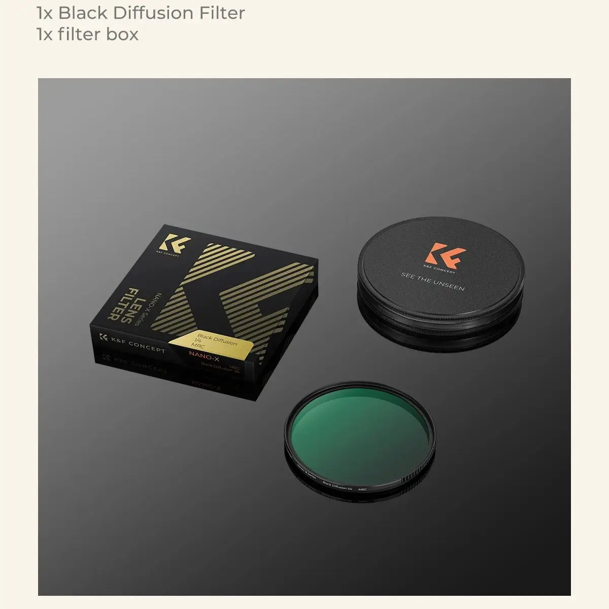 K & f Konzept Nano-x Serie schwarzer Nebel 37/40 Filter schwarzer Nebel Diffusions filter. 5/43/46/49/52/55/58/62/67/72/77/82mm