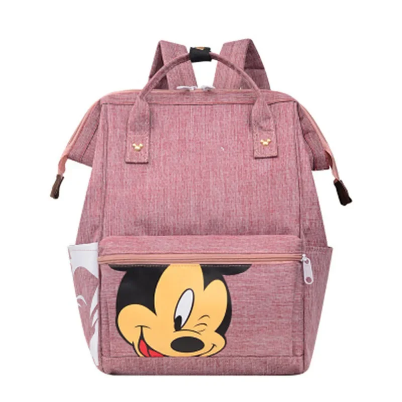 Disney-mochila de gran capacidad con dibujos animados de Mickey Mouse, bolso escolar para estudiantes