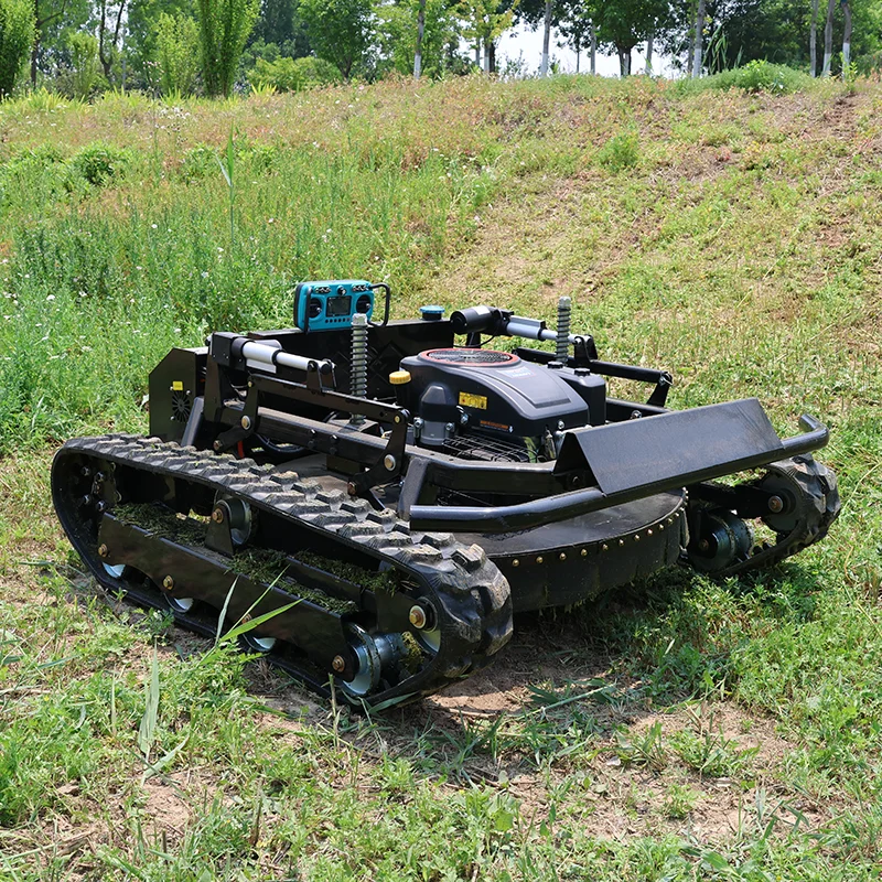 خزان إمداد البقع 800 مم صفر بدوره الزاحف آلة أوتوماتيكية التحكم عن بعد جزازة العشب لقطع العشب