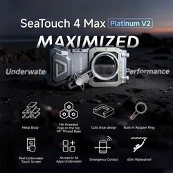 DIVEVOLK SeaTouch 4 Max Platinum V2 Underwater Smartphone Case, for clear photography, suitable for iPhone 17 Pro Max and other.