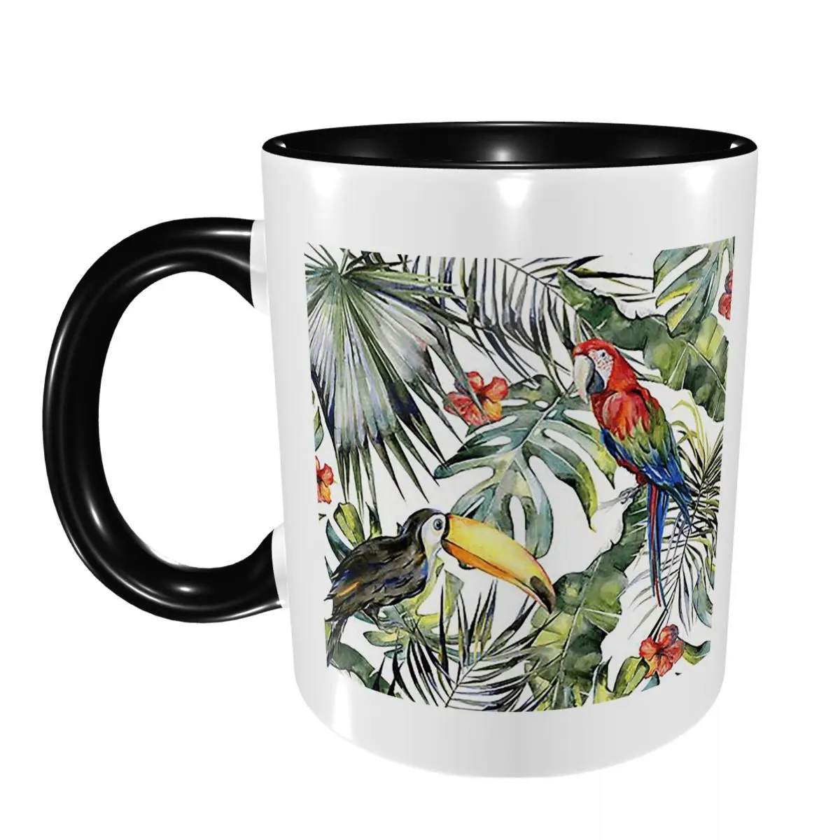

Tropical Jungle Mug Funny Ceramic Coffee Cups Tea Mugs Milk Cup Drinkware Gifts for Friends
