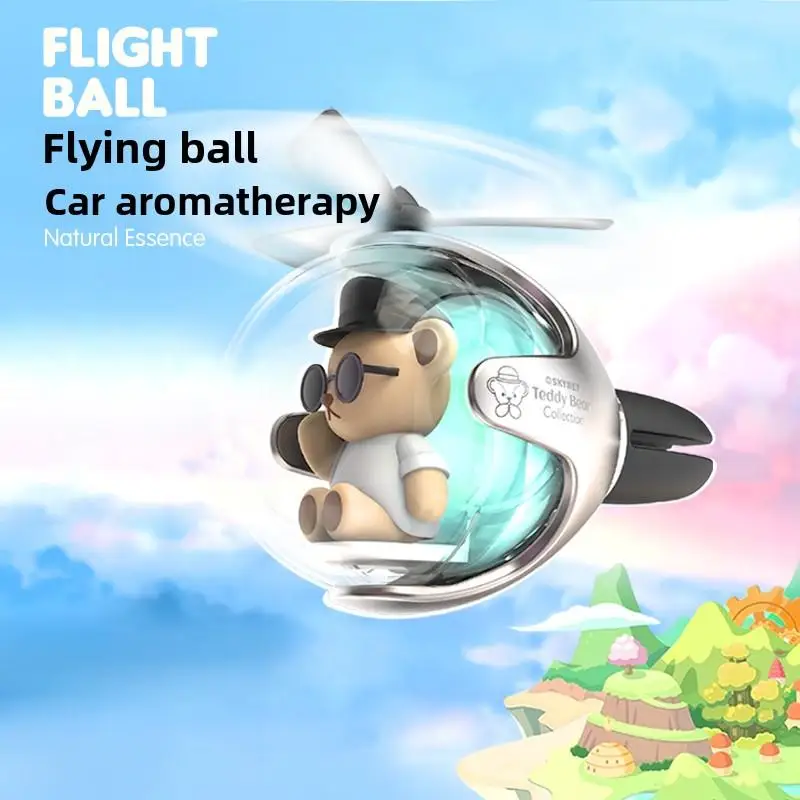 

Teddy Bear Collection Anime Cartoon Car Air Freshener FlyingBall Cararomatherapy Fragrance Car Air Freshener Auto Aroma Diffuser