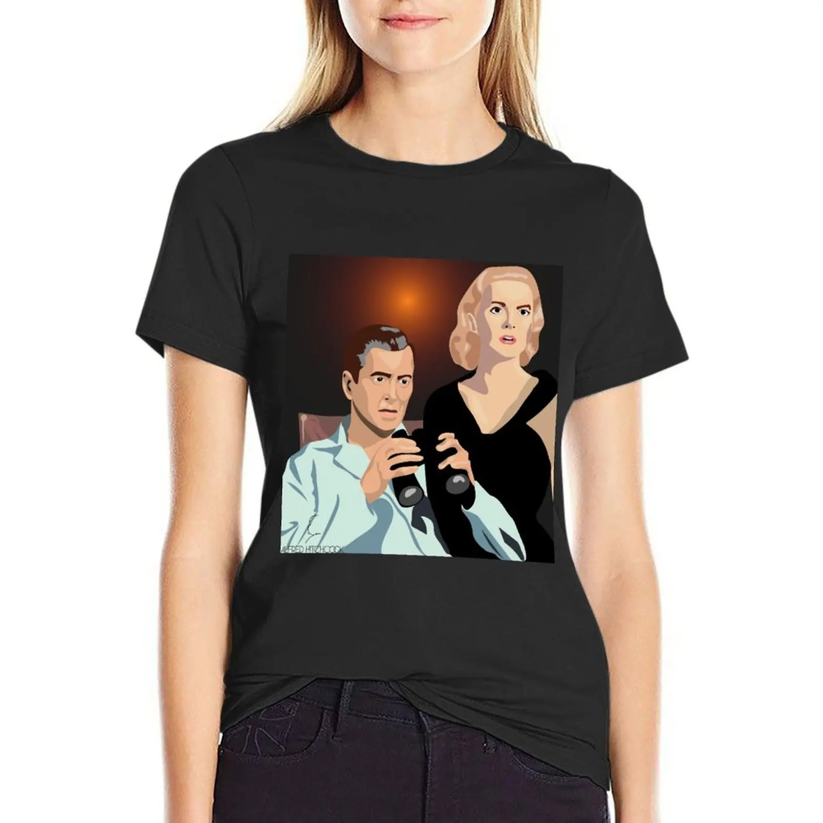 

Alfred Hitchcock - Rear Window T-Shirt sweat funny korean fashion workout t shirts for Women