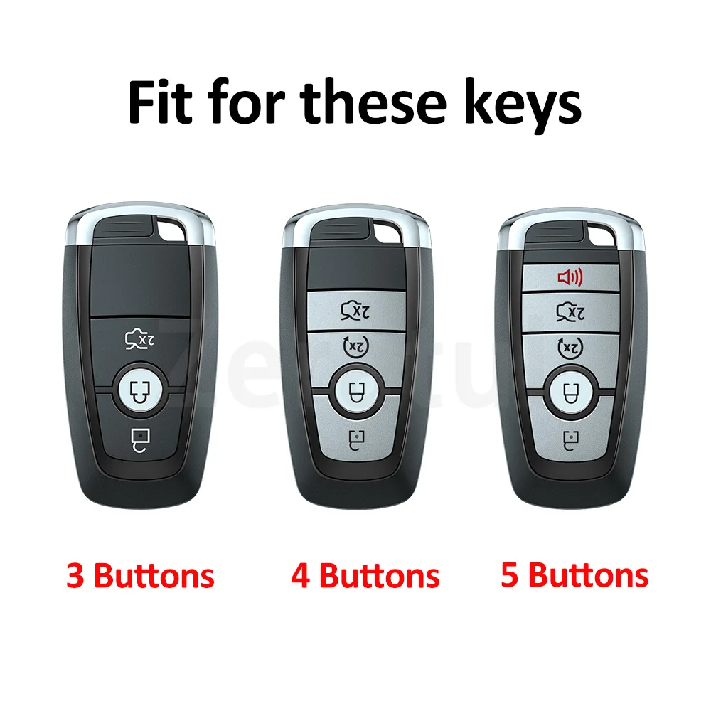 3/4/5 Buttons TPU Shell Fob For Ford Explorer Mustang Fusion Escape F150 F250 F350 F450 F550 Ford Raptor Car Key Case Cover