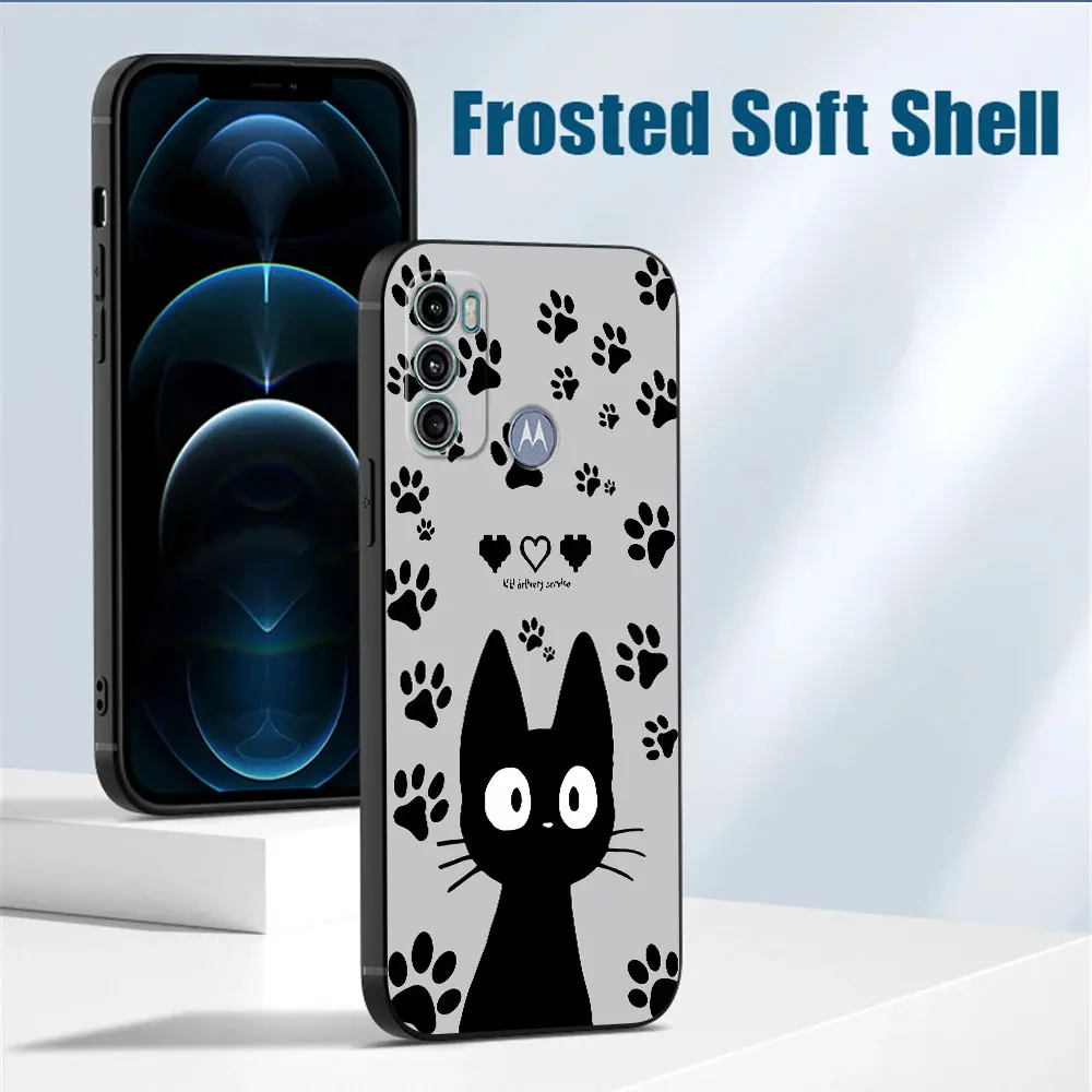 TPU Soft Cute Funny Lucky Cat Cover Case for Motorola Moto G9 Plus Edge 40 Pro Edge 20 Pro G200 5G One Fusion Plus Edge 30 Neo
