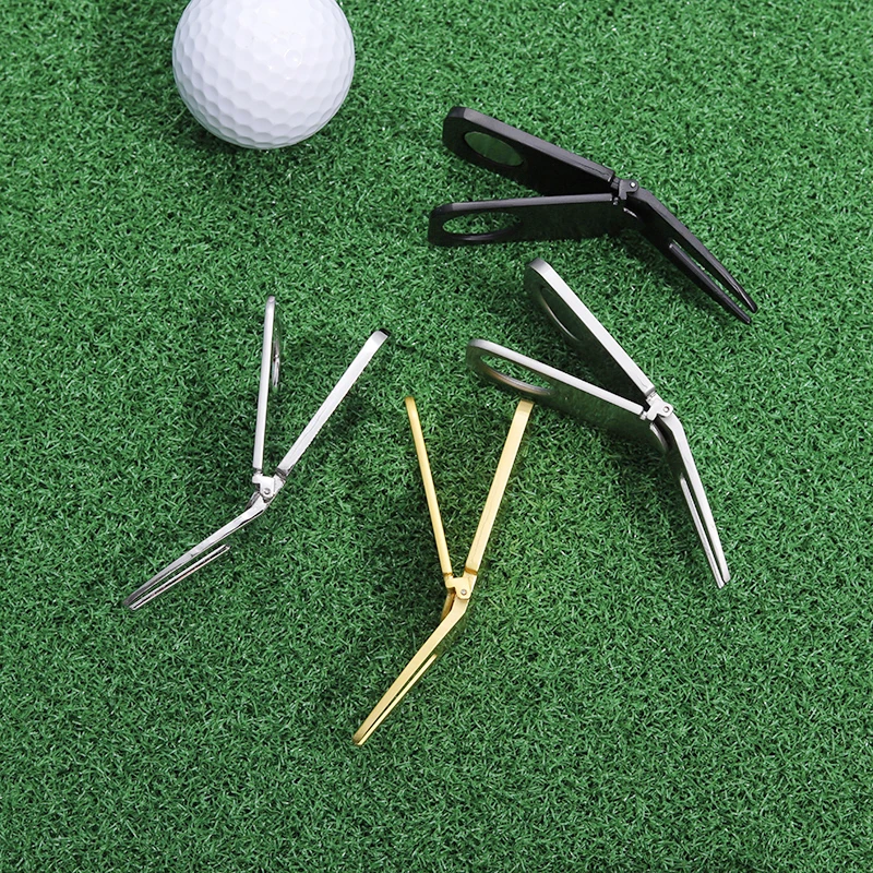 Golf Divot Tool Golf Divot Repair Fork Golf Ball Marker Shoes Shaped Cartoon Golf Training Aid Lawn Fork Accessories Jewelry