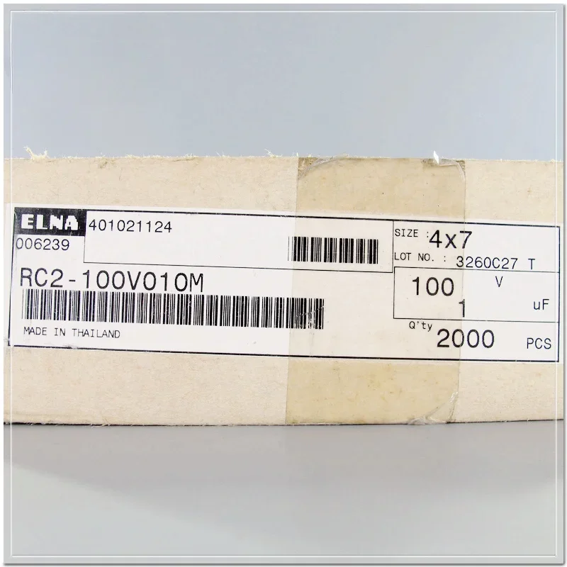 20PCS/100PCS ELNA RC2 series 100V1uF small size electrolytic capacitor 100V/1uF 4×7mm